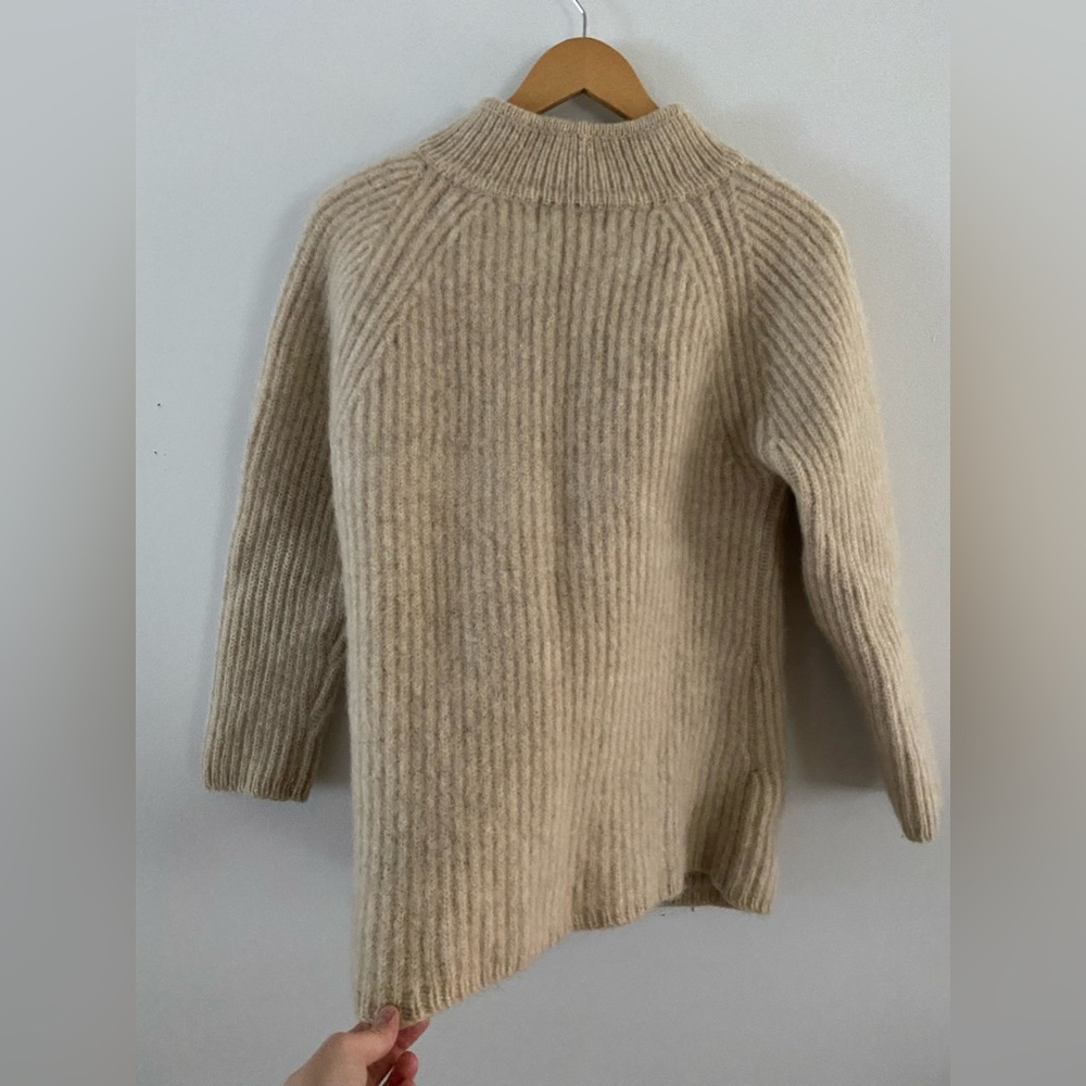 SOLD ELSEWHERE- 80s oatmeal wool button-up cardigan/sweater - S-M - Picture 4 of 5